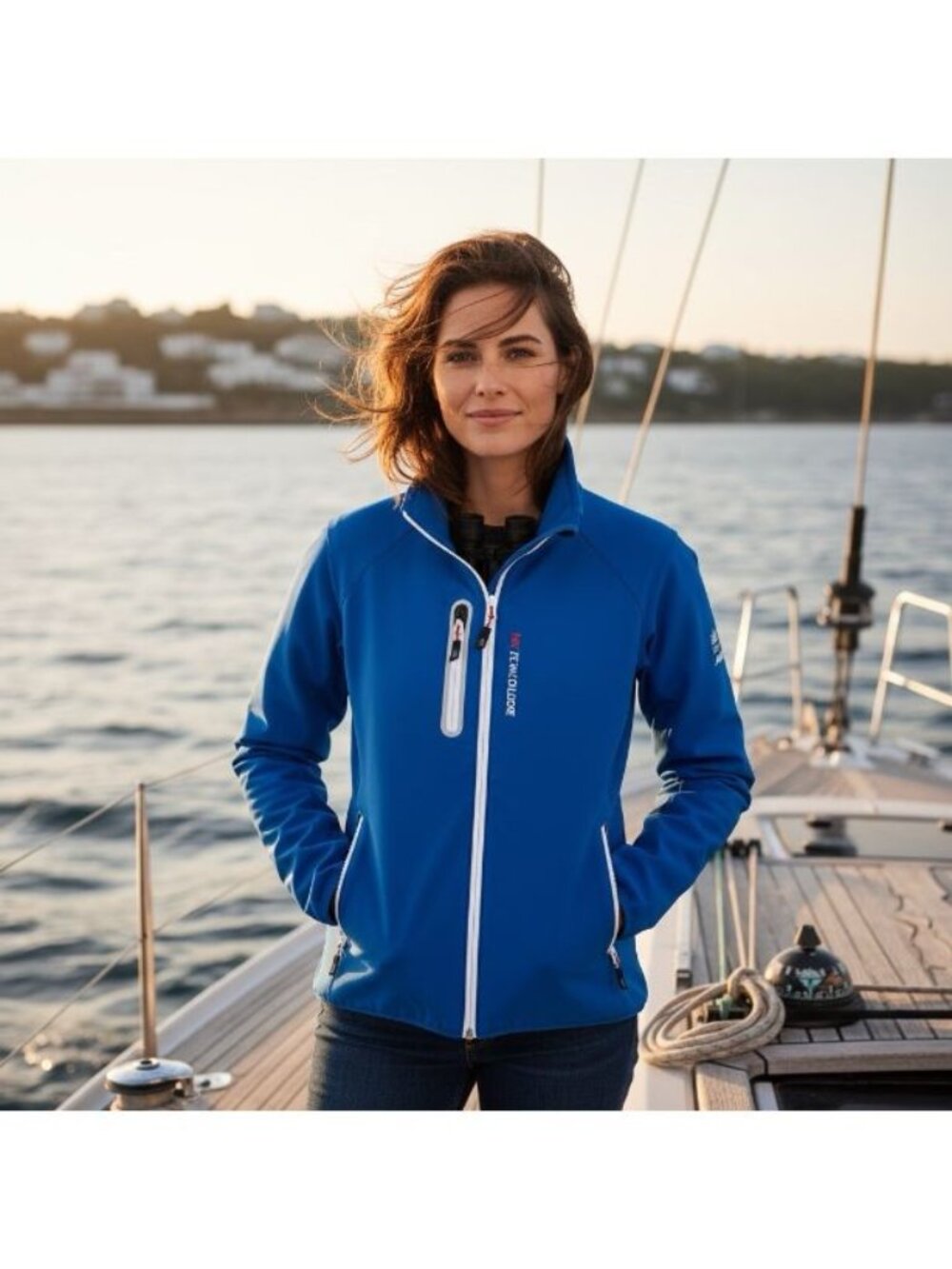 Musto Auckland Jacket Womens XXL Blue Racing Sailing Full Zip Volvo Ocean Race